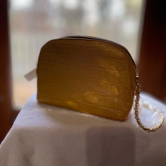 Talbots Yellow Croc-Embossed Women's Bag - Picture 3 of 4